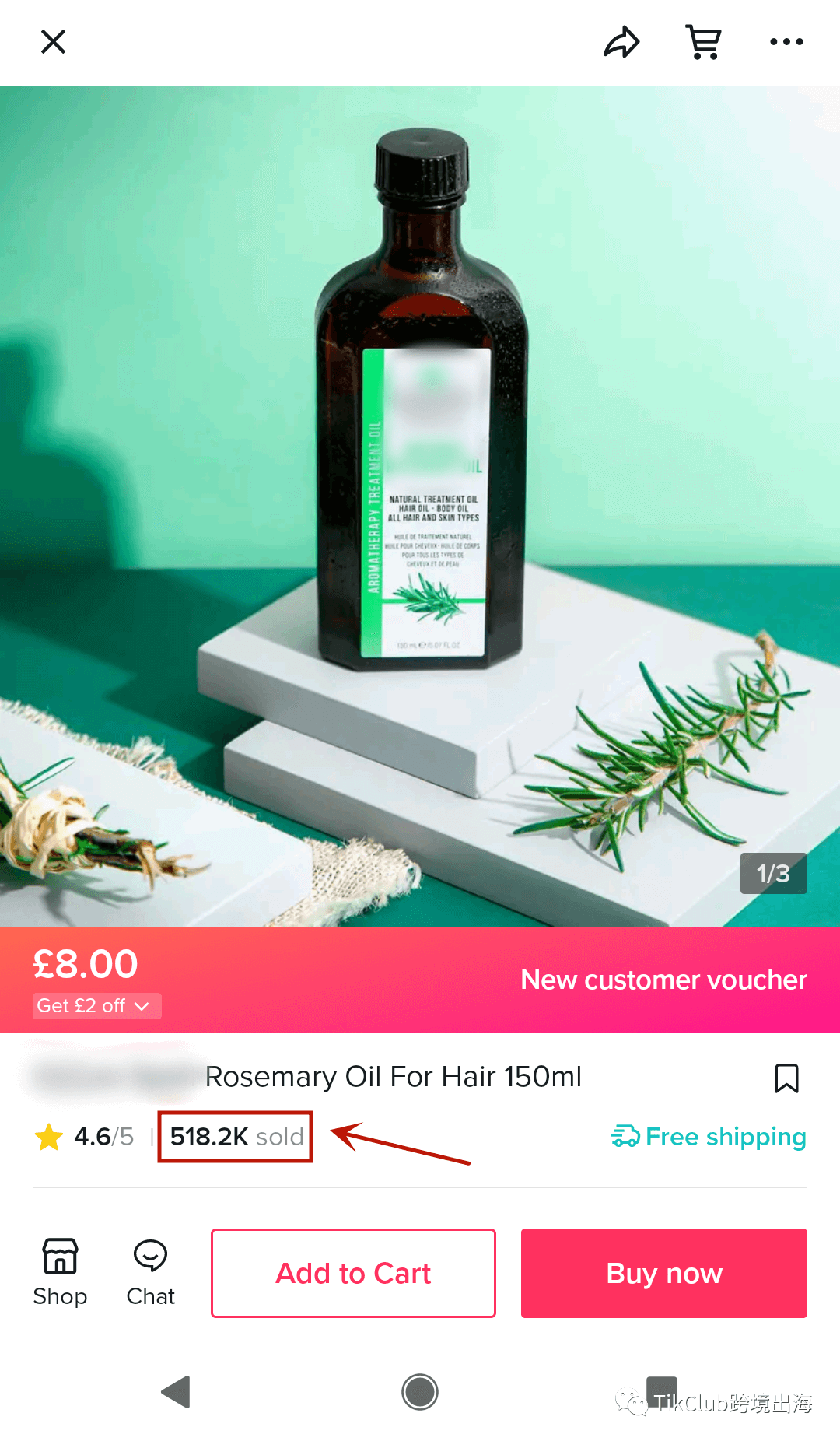 TikTok带货爆单:热门标签#hairgrowth超过99亿次播放,护发精油单店劲卖超过51万单!