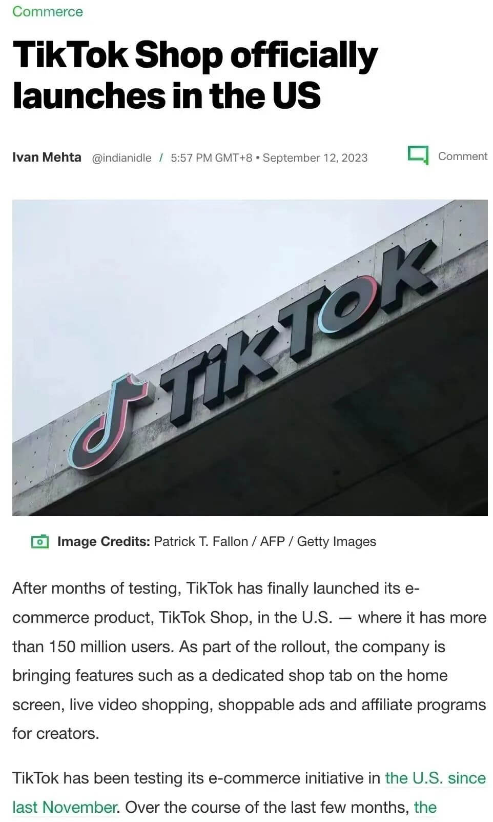 万众期待!TikTok小店美国站正式上线,已有20万商家入驻,Beachwaver和Kali RoseBoutique成为领跑者