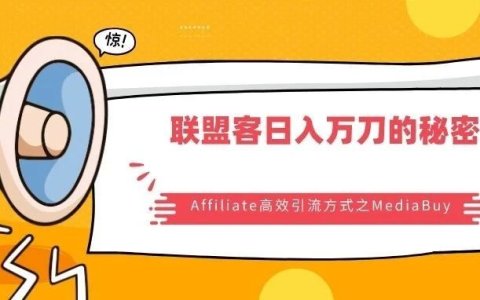 根谈｜揭秘日入万刀Affiliate高效引流方式之MediaBuy篇