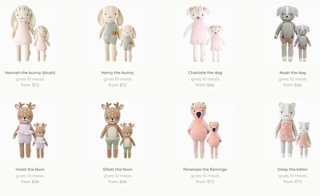 小众玩偶品牌分析，Cuddle＋Kind如何用公益与商业连接全球千万儿童？