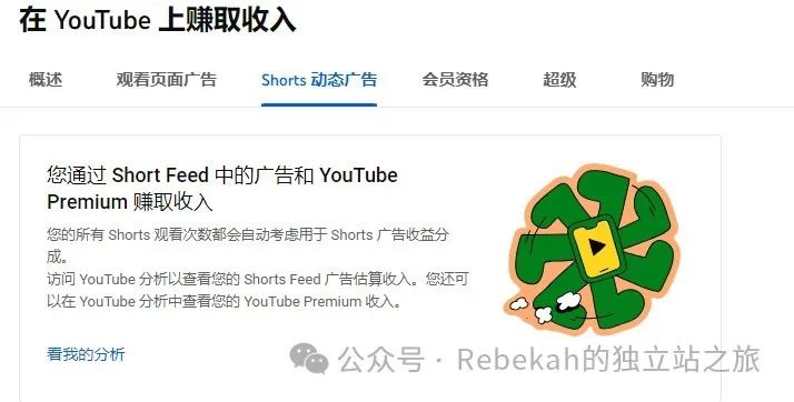 终于加入了YouTube 合作伙伴计划!!