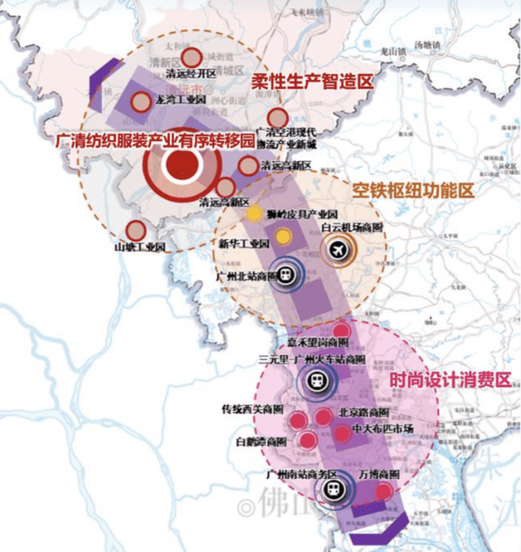 2023年2月,清远政府公布了“广州-清远”服装产业有序转移园产业的初步规划;图源:清远市人民政府 带群雁齐飞,SHEIN式品牌出海