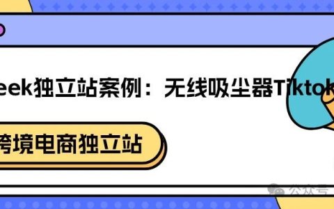 voweek独立站案例：无线吸尘器Tiktok爆单！小家电出海案例分析