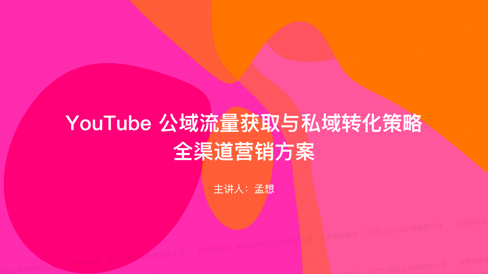 YouTube 公域流量获取与私域转化策略:全渠道营销方案