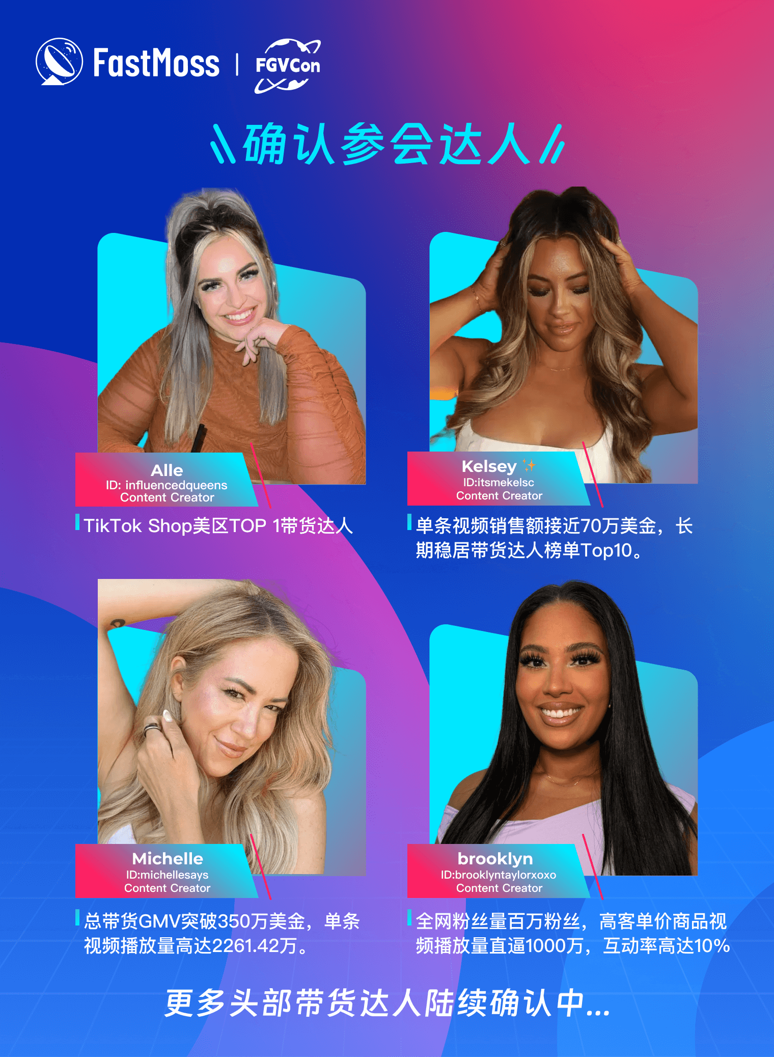 创始人自述:1000+海外达人、分销方,TikTok头部品牌、大卖80%都参加,FGVCon海外短视频选品展览会的亮点和背后故事