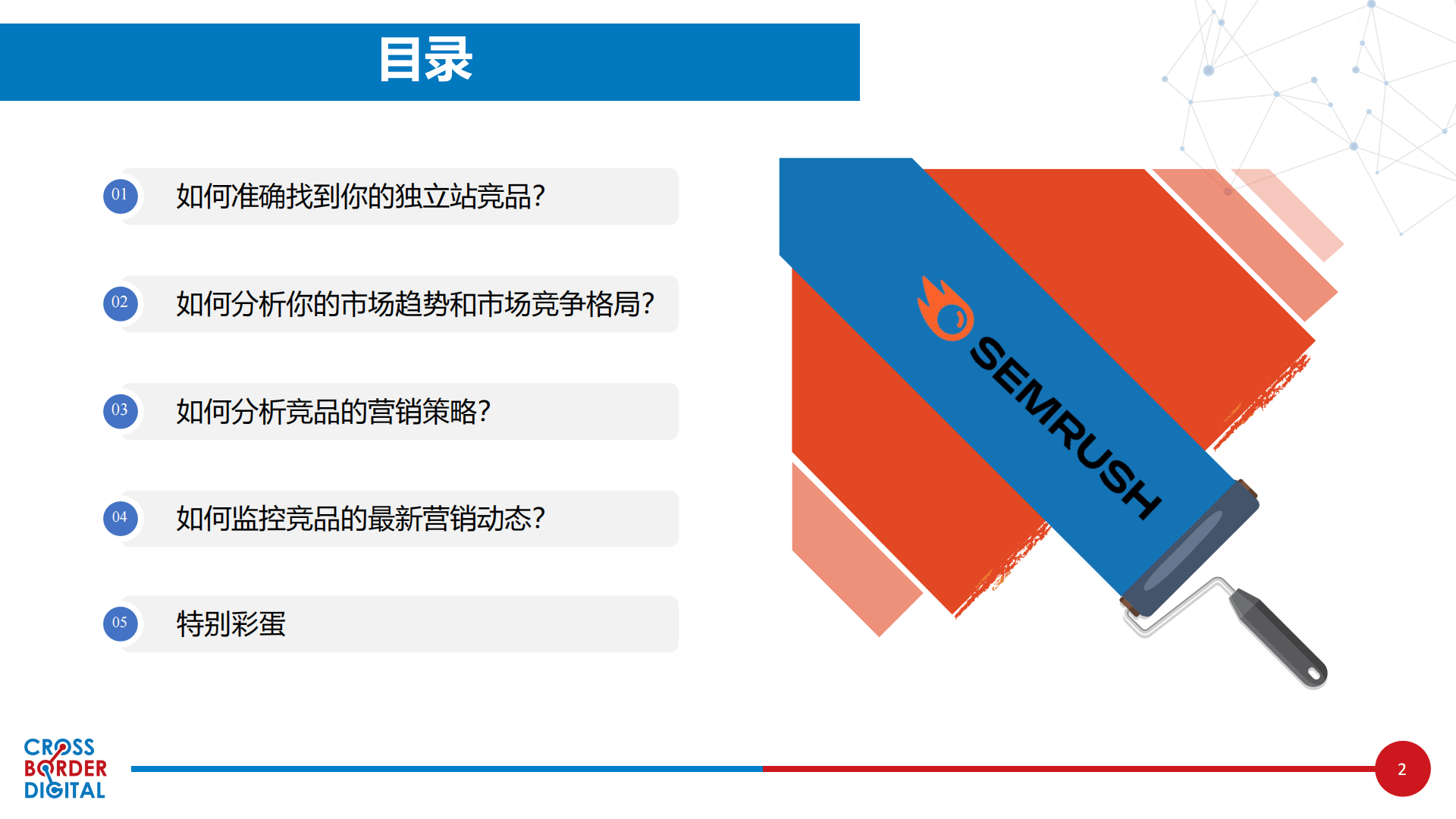 如何使用Semrush做独立站市场洞察和竞品调研｜新航家夜话会036期