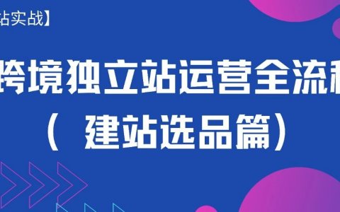 听说你还想做独立站？2024跨境独立站运营全流程（建站选品篇）