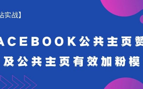 Facebook公共主页赞广告及公共主页有效加粉模式