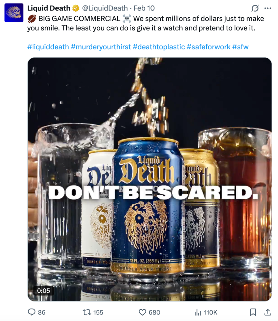 “网红水”是怎样练成的?从Liquid Death看品牌如何走出“舒适区”