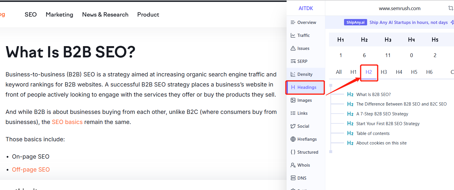 谷歌SEO-不同类型文章的H2如何找?