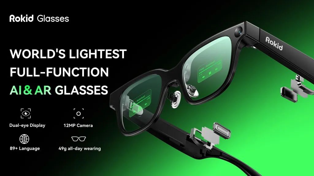 Rokid Glasses, World's Lightest Full-function AI&AR Glasses by Rokid Team — Kickstarter