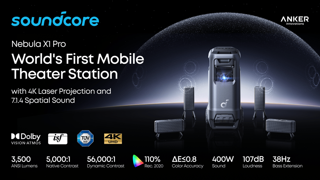 Nebula X1 Pro: Mobile Theater with 4K Projector& 7.1.4 Sound by soundcore Nebula — Kickstarter