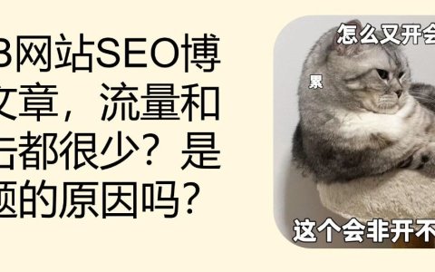 B2B网站SEO博客文章，流量和点击都很少？是选题的原因吗？