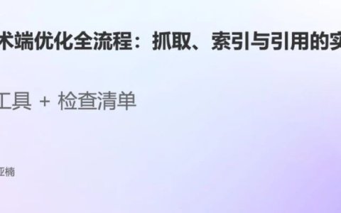 GEO 技术端优化实战指南：案例+工具+免费检查清单