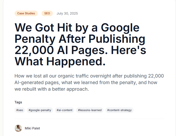 AI 正在批量“杀死”联盟内容站?真相可能比你想的更残酷