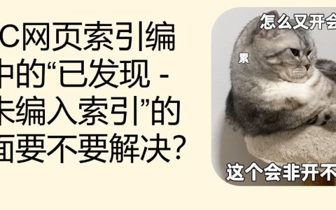 GSC网页索引编制中的“已发现 - 尚未编入索引”的页面要不要解决？