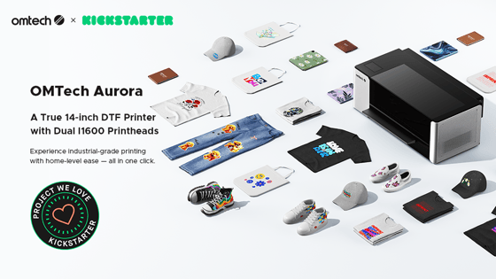 Aurora|A True 14-inch DTF Printer with Dual I1600 Printheads by OMTech » FAQ — Kickstarter