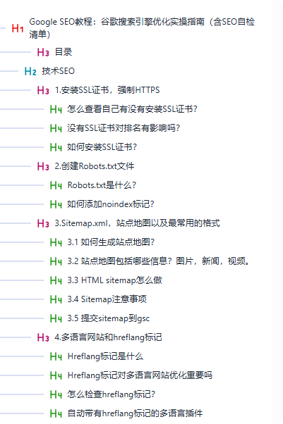 H标签布局 如何创作高质量的SEO文章 – H标签布局