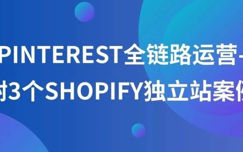 Pinterest全链路运营-附3个Shopify独立站案例