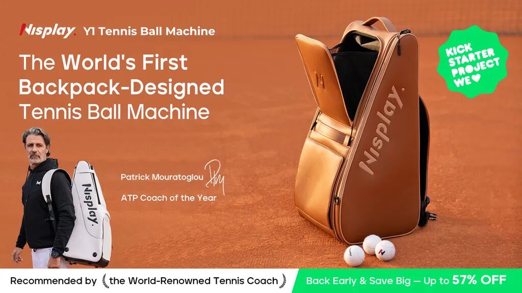 Nisplay Y1 - The Tennis Machine Built Into Your Backpack | BackingX