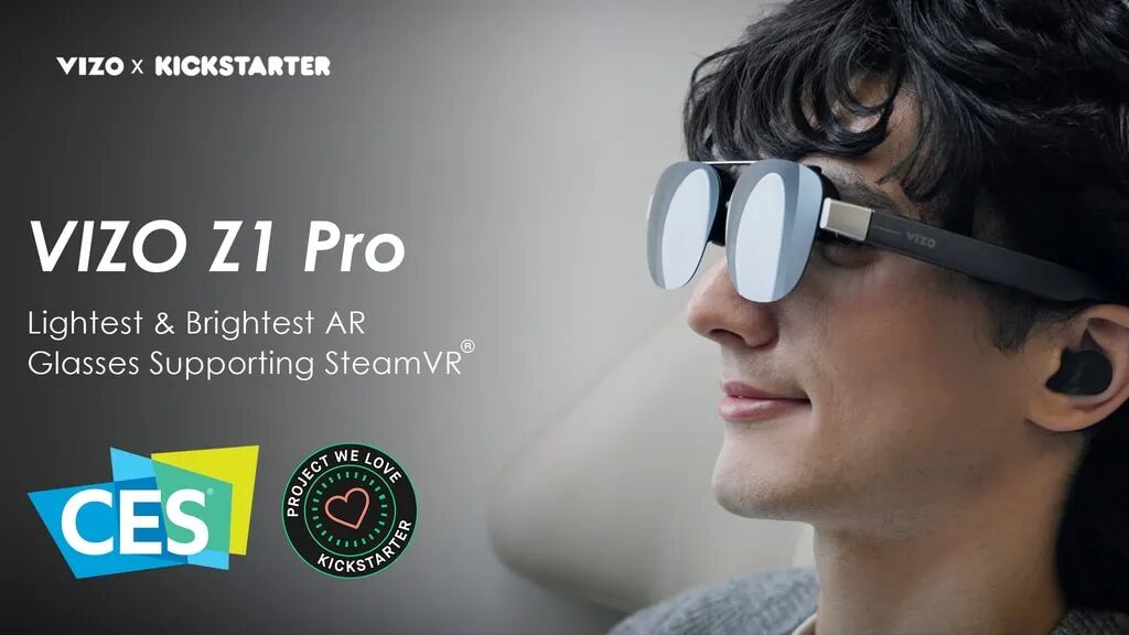 VIZO Z1 Pro - Lightest & Brightest AR Glasses For SteamVR by JUNYU@woertec.com — Kickstarter