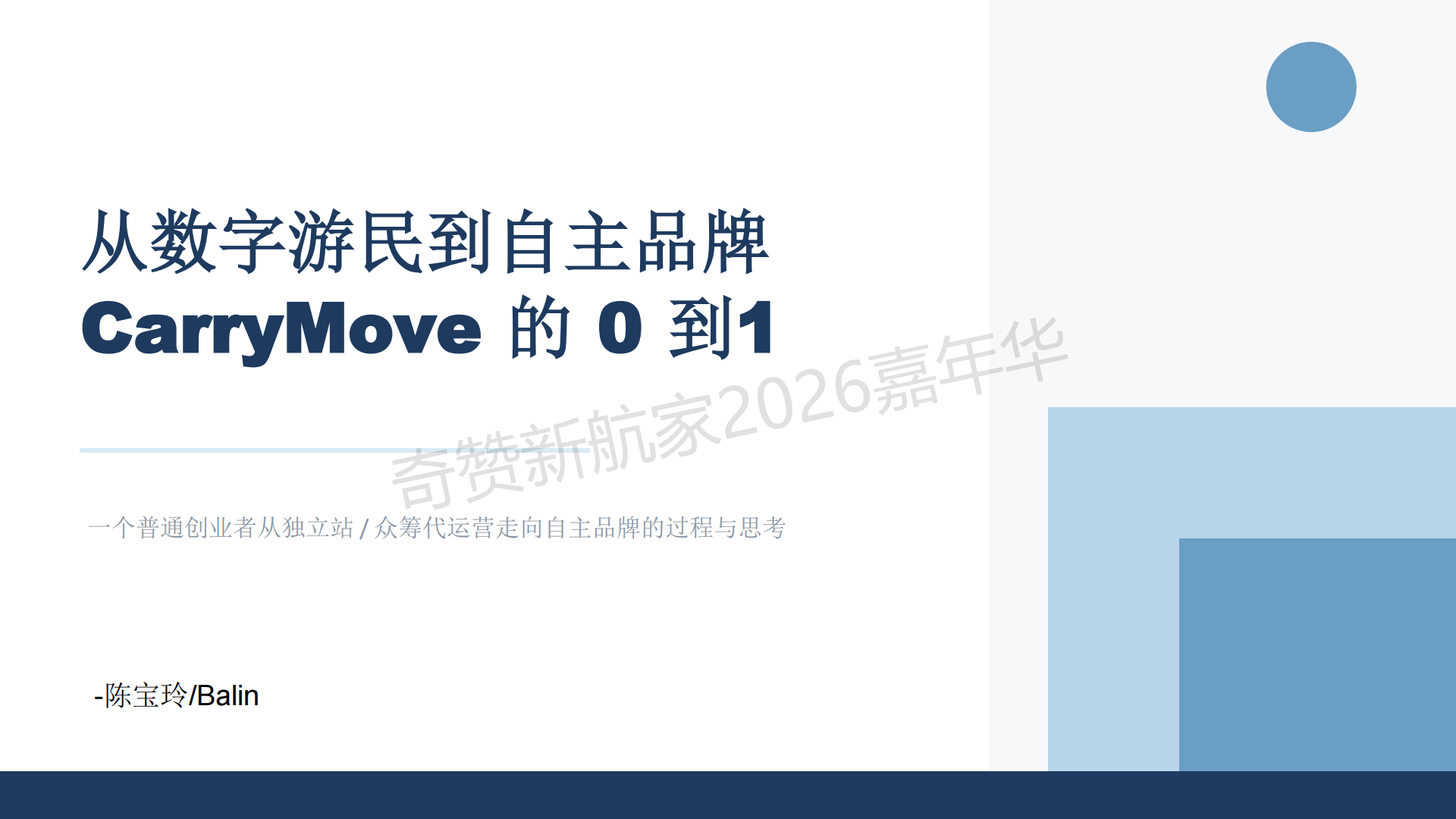 从数字游民到自主品牌CarryMove的0到1