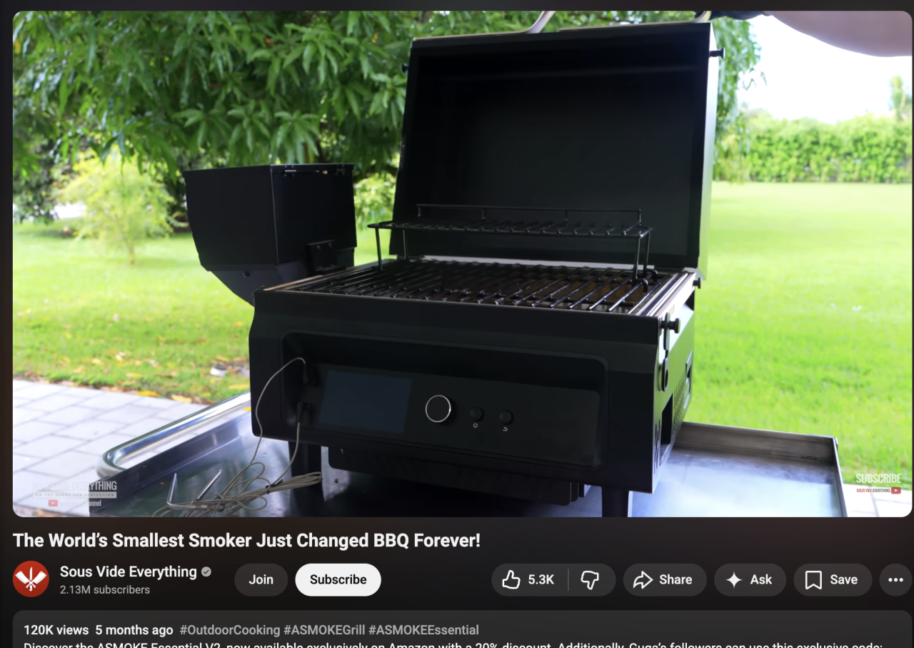 国产烤炉出海品牌ASMOKE 、Z GRILLS合作过的高ROI红人盘点