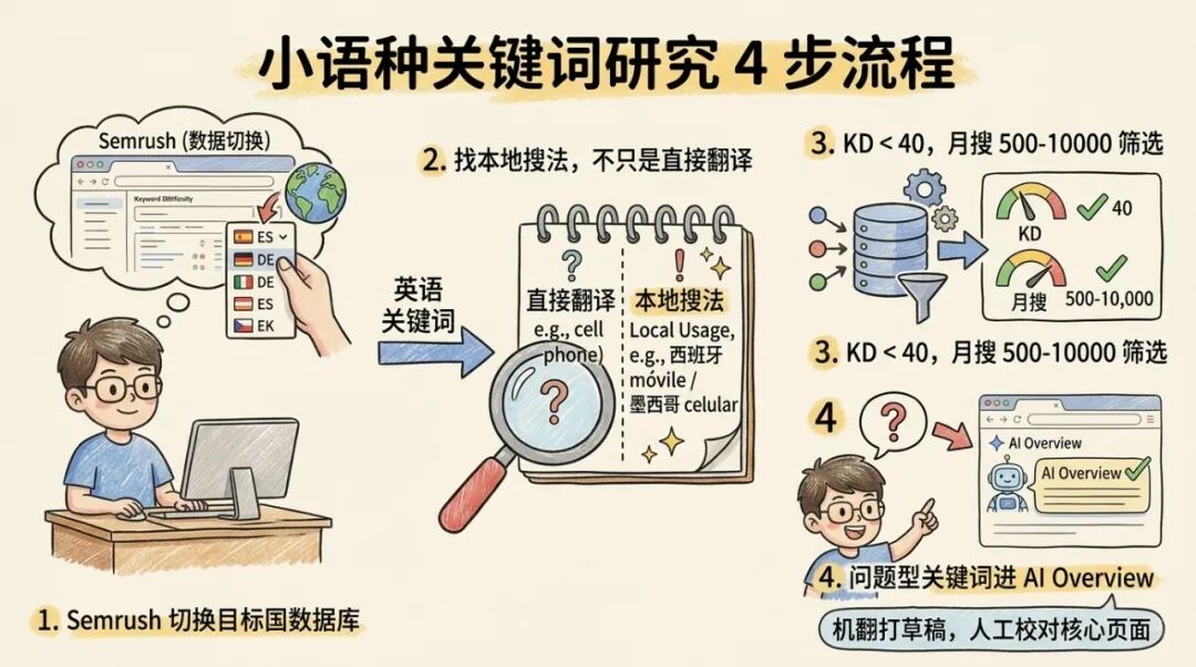 WordPress 独立站做小语种 SEO,这 4 步让你抢占竞争最小的流量