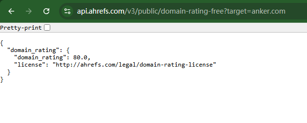 Ahrefs DR API 开放了 免费批量查网站权重