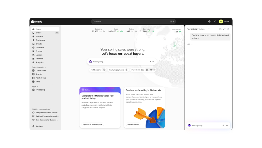 Shopify春季更新8大亮点:独立站玩法正在被 AI 重构