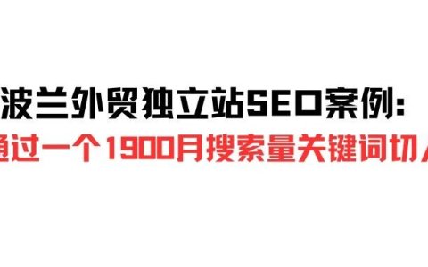 波兰外贸独立站SEO案例：如何通过一个1900月搜索量关键词切入市场