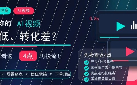 为什么你的AI视频播放低、转化差？TikTok 卖家注意，一定要先看这4点！