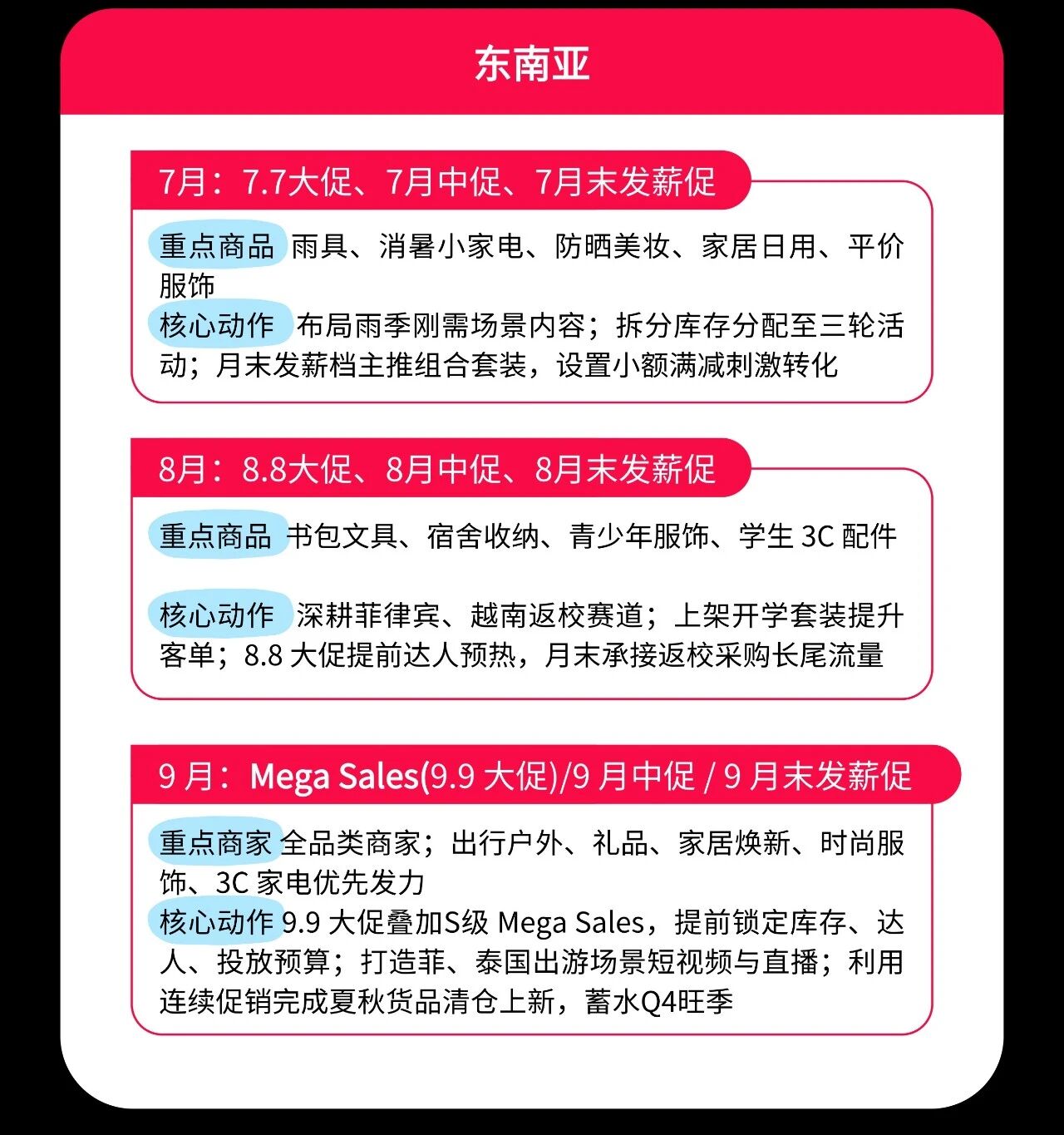 2026年Q3TikTok出海营销日历