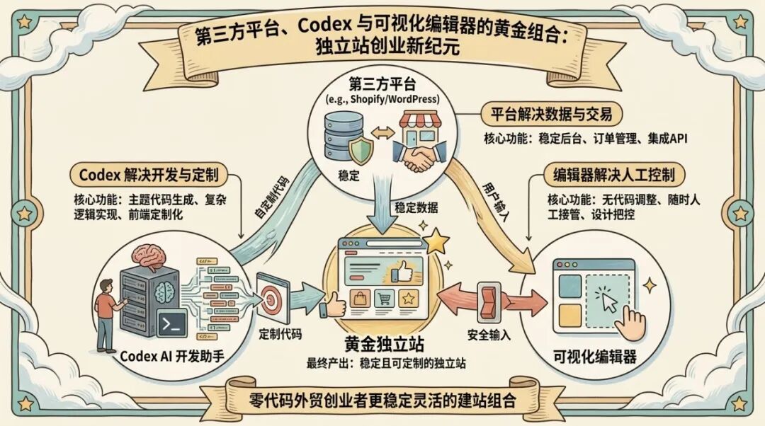 不建议零基础用 Codex 纯手搓独立站:这才是更稳的搭建方式