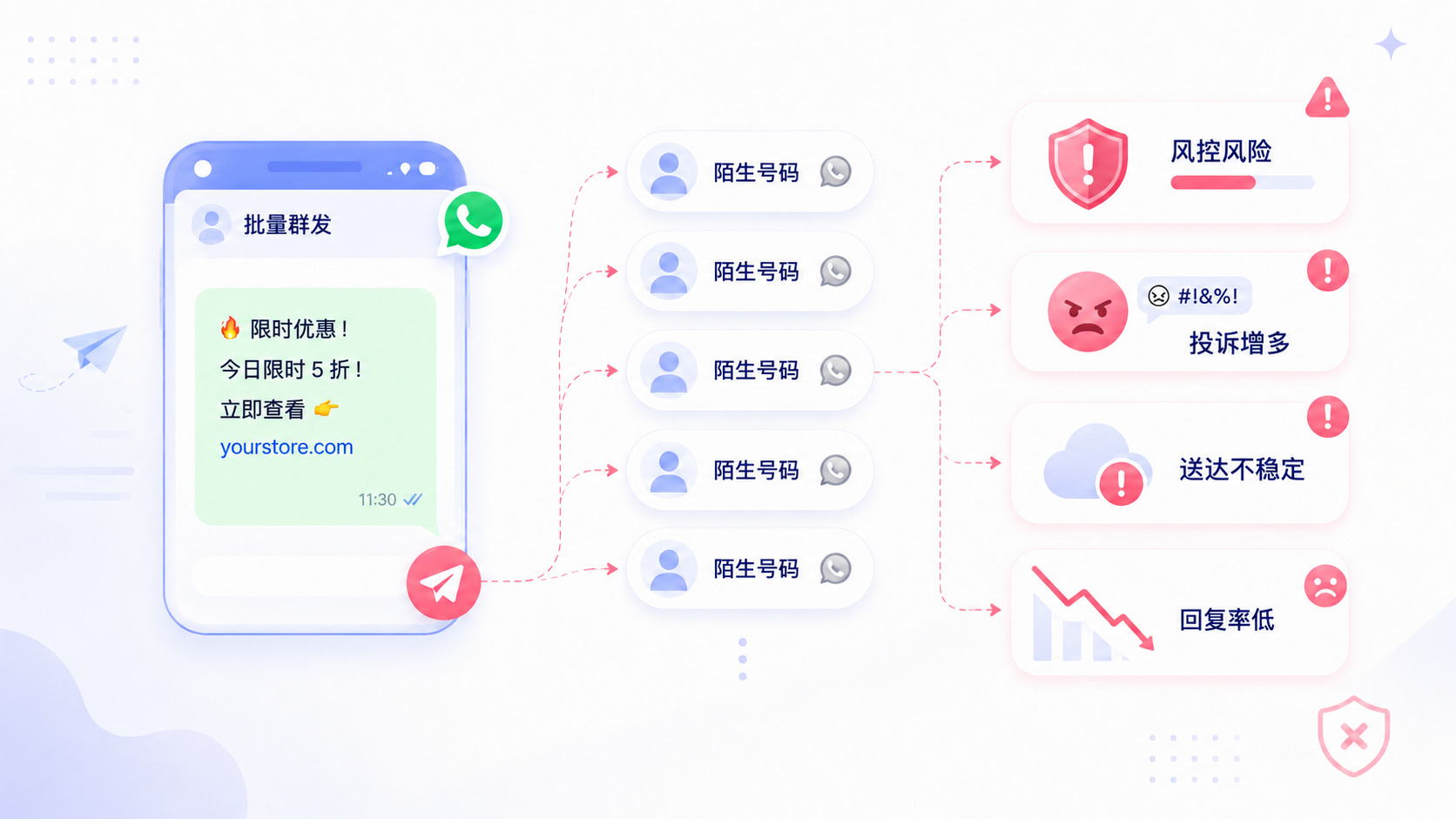 WhatsApp 如何群发陌生人?限制、风险与安全做法