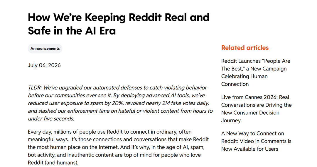 Reddit每天删除5万条帖子,封号只是冰山一角