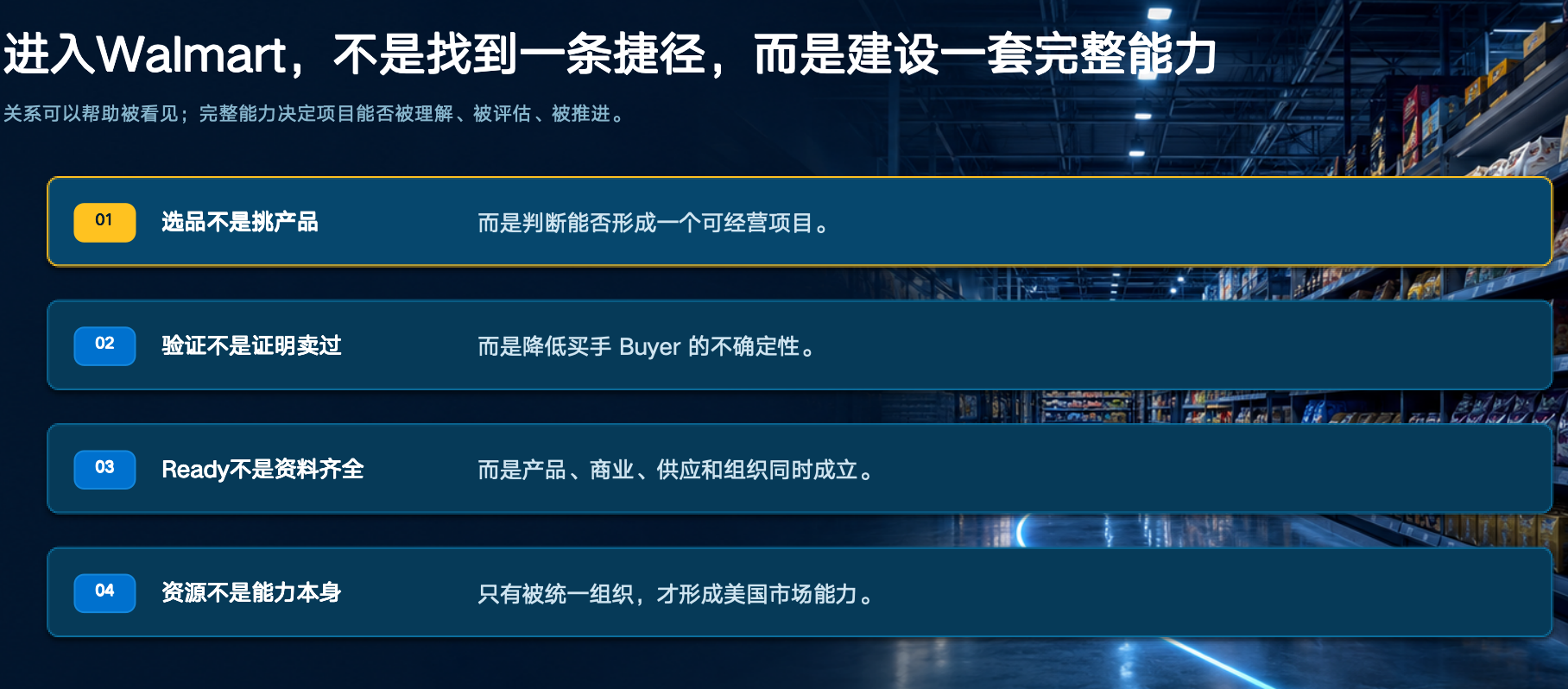 别让你的产品,死在离沃尔玛货架只有100米的地方!