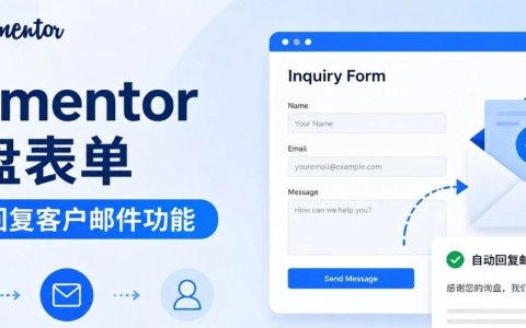 Elementor询盘表单，自动回复客户邮件功能